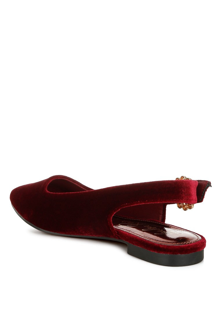 Dolan Velvet Slingback Flat Sandals Shoes Rag Company   