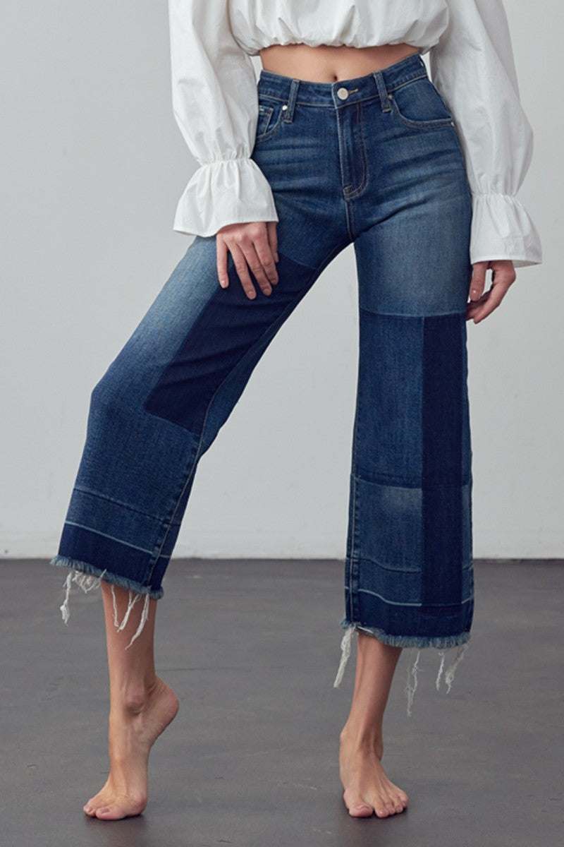 Mid-Rise Crop Flare Jeans Clothing Insane Gene   