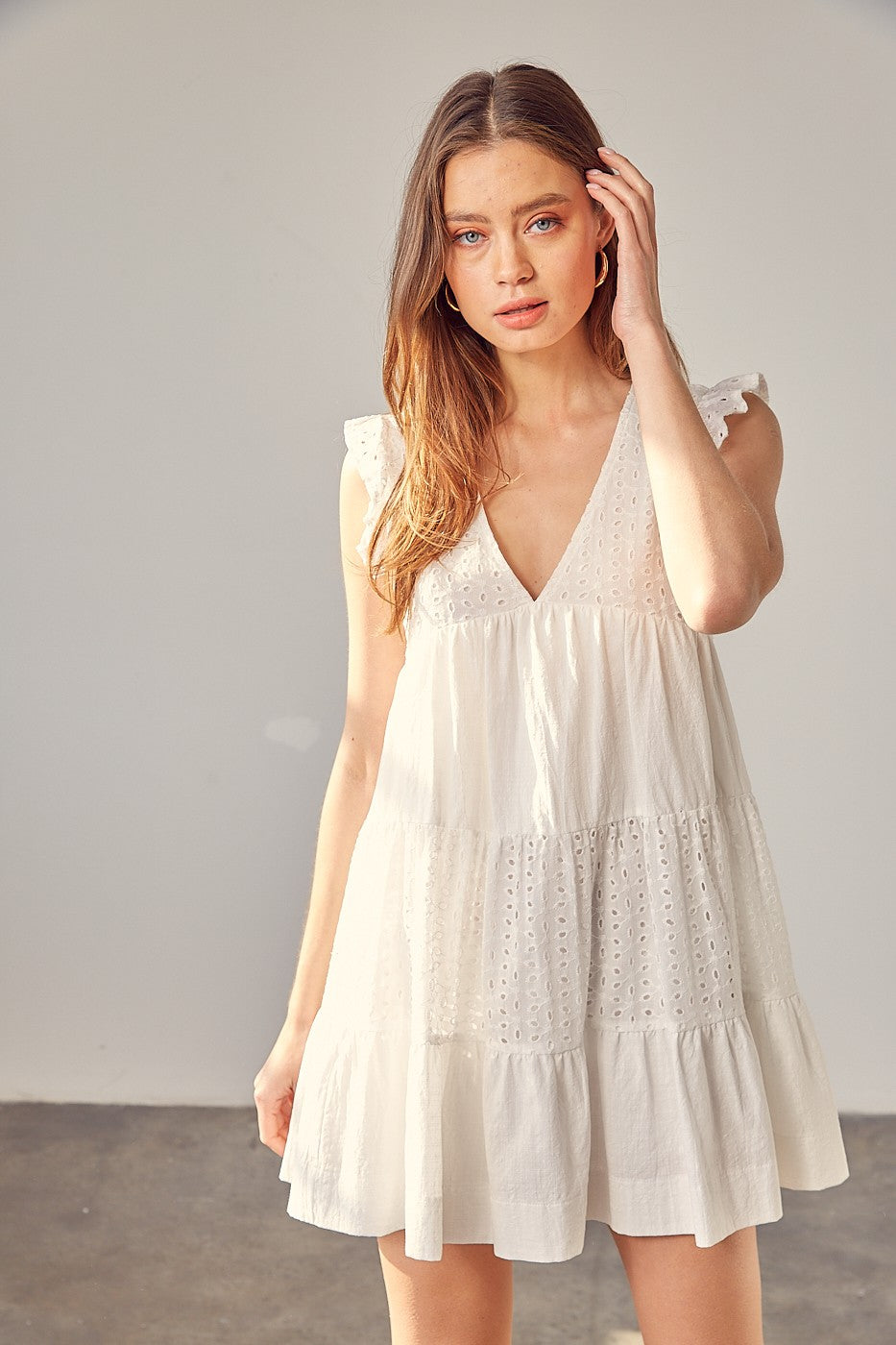 Flower Child Eyelet Dress Clothing Mustard Seed   