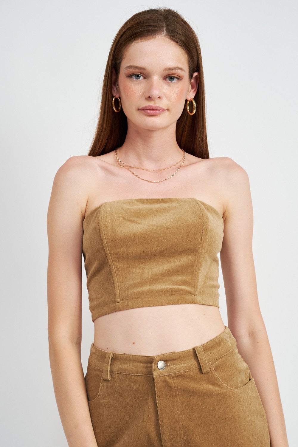 Corduroy Bustier Tube Top Clothing Emory Park   