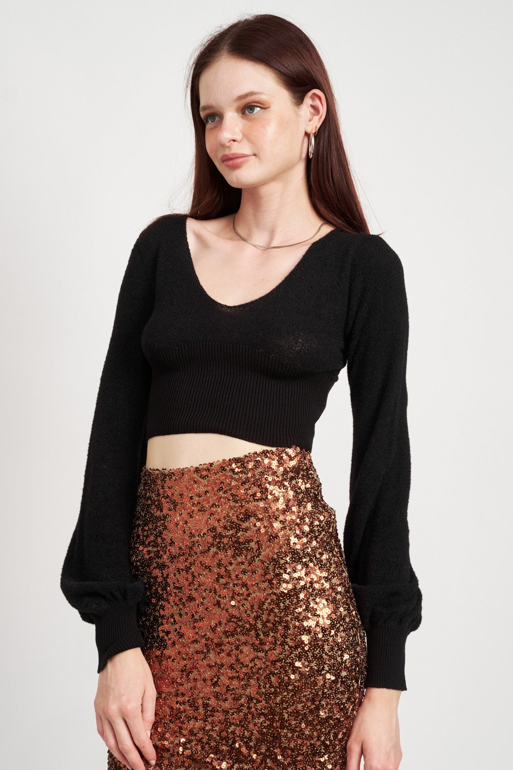 Knit Rib Cropped Top Clothing Emory Park   