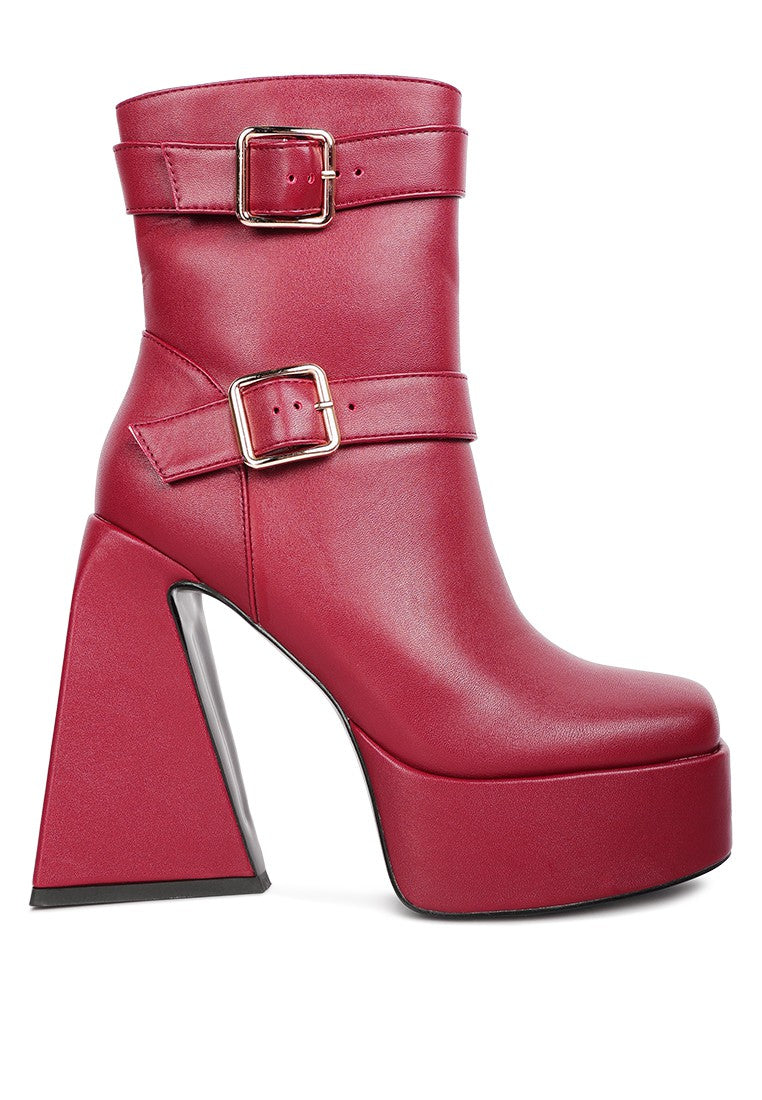 High Platform Heel Ankle Boot Boots Rag Company   