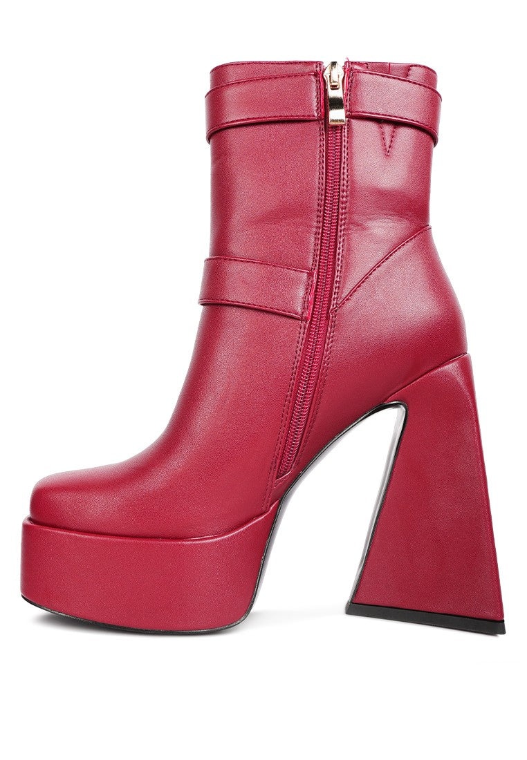 High Platform Heel Ankle Boot Boots Rag Company   