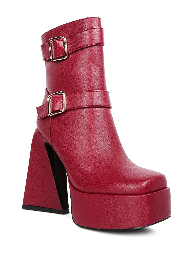 High Platform Heel Ankle Boot Boots Rag Company   