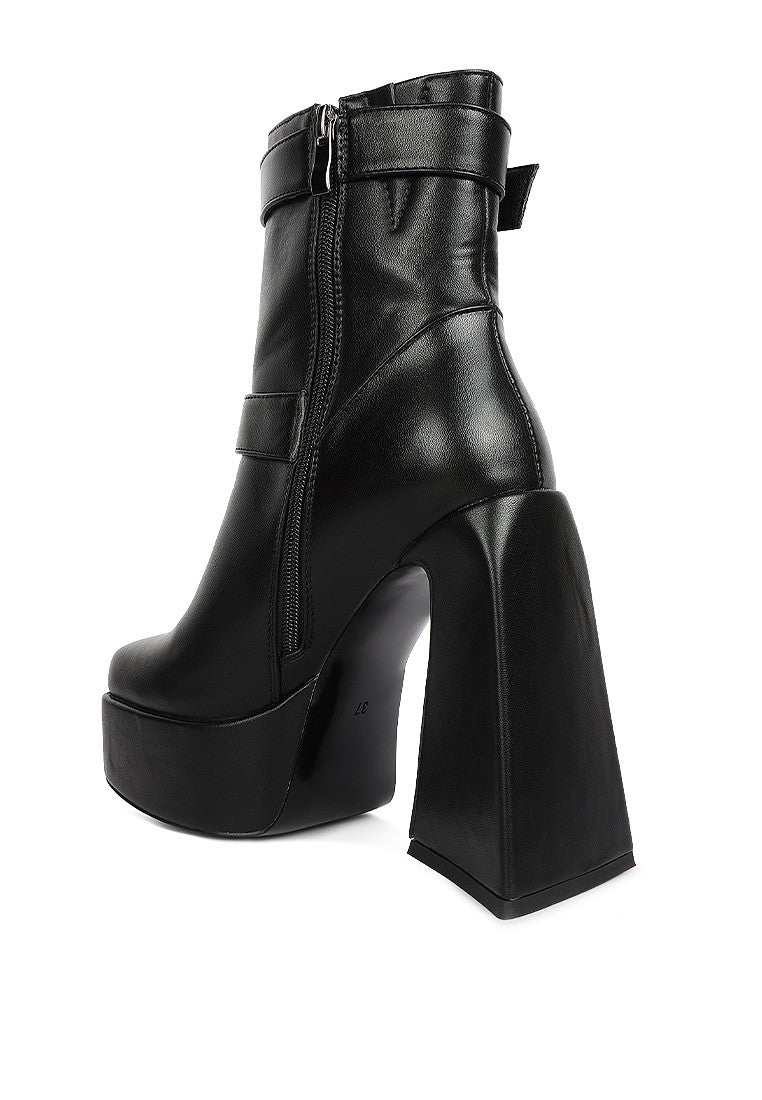 High Platform Heel Ankle Boot Boots Rag Company   