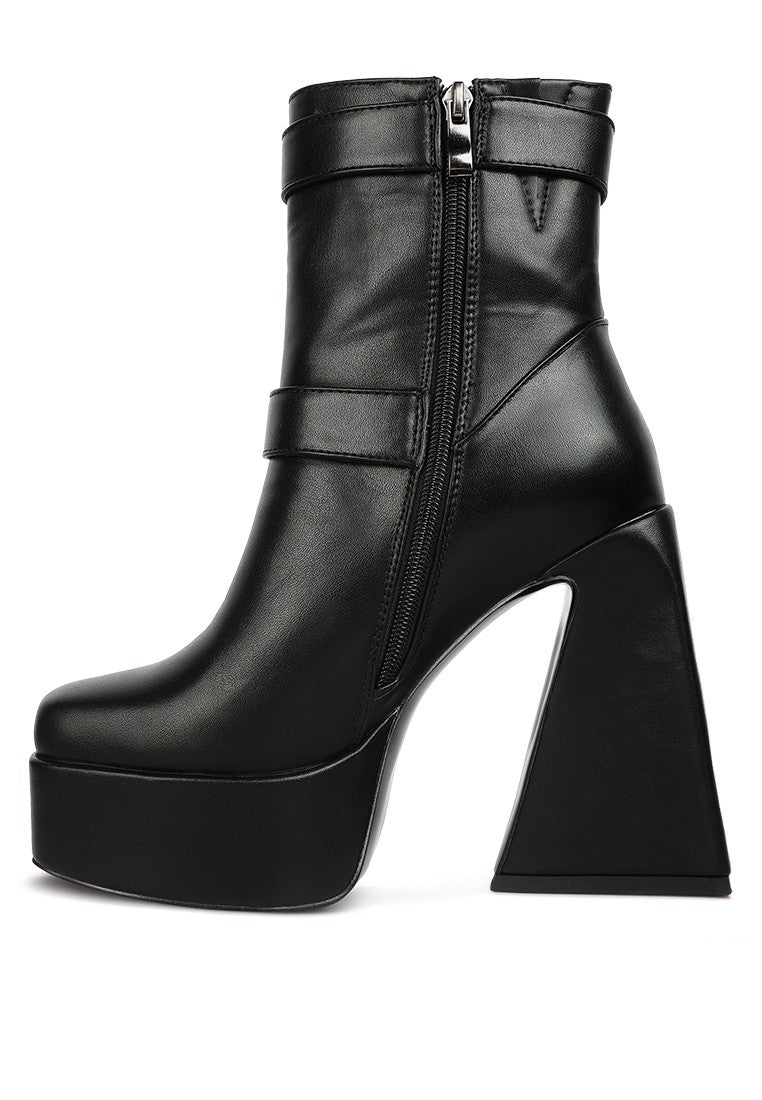 High Platform Heel Ankle Boot Boots Rag Company   