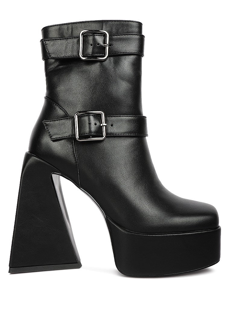 High Platform Heel Ankle Boot Boots Rag Company   