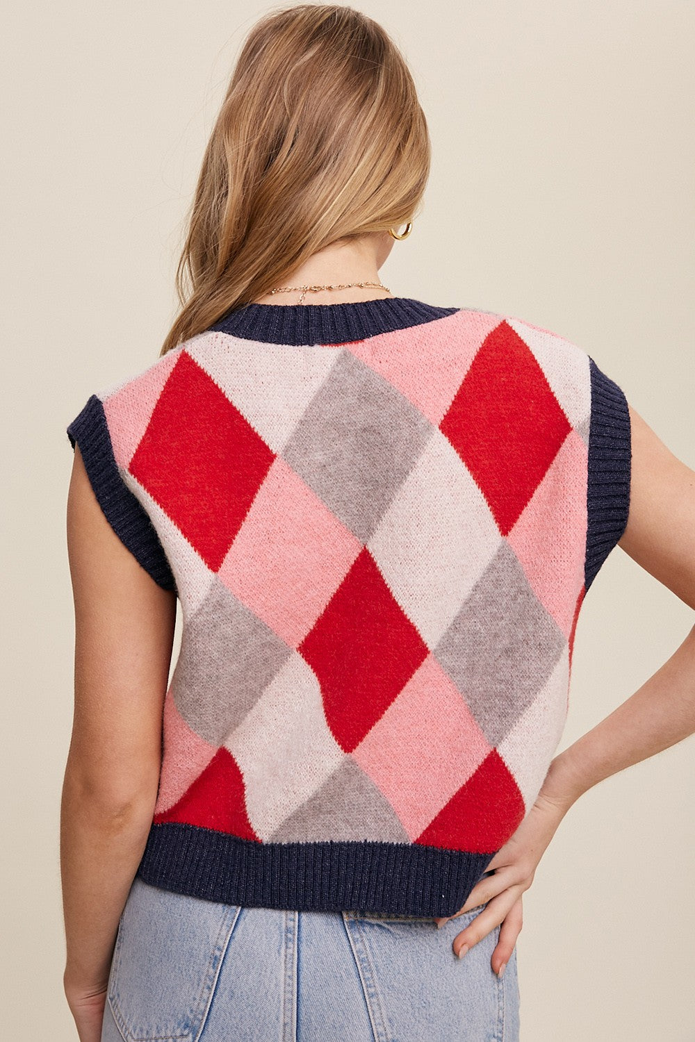 Argyle Cropped Sweater Vest Clothing Listicle   