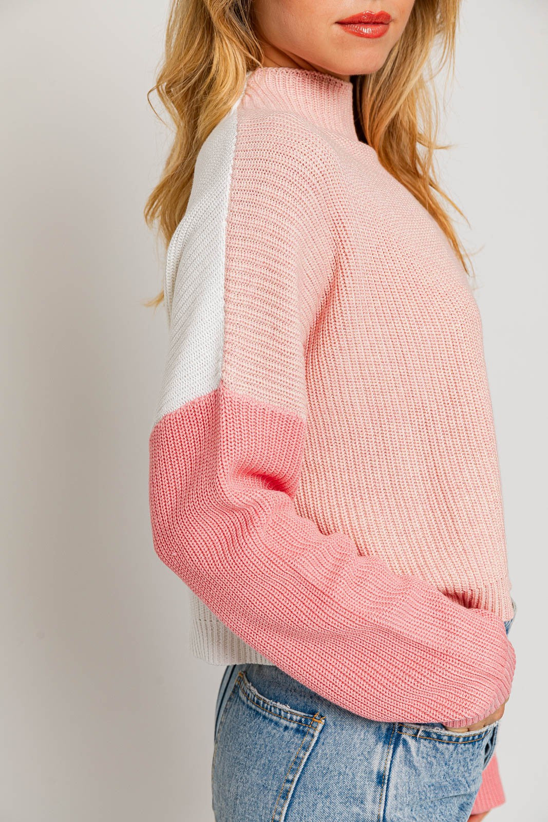 Color Block Oversize Sweater Clothing LE LIS   