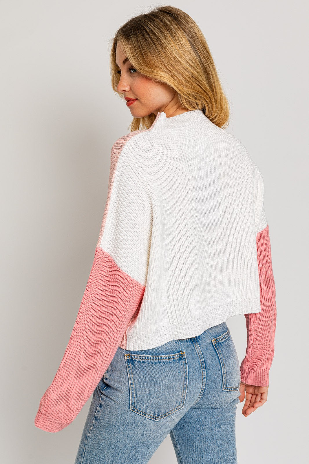 Color Block Oversize Sweater Clothing LE LIS   