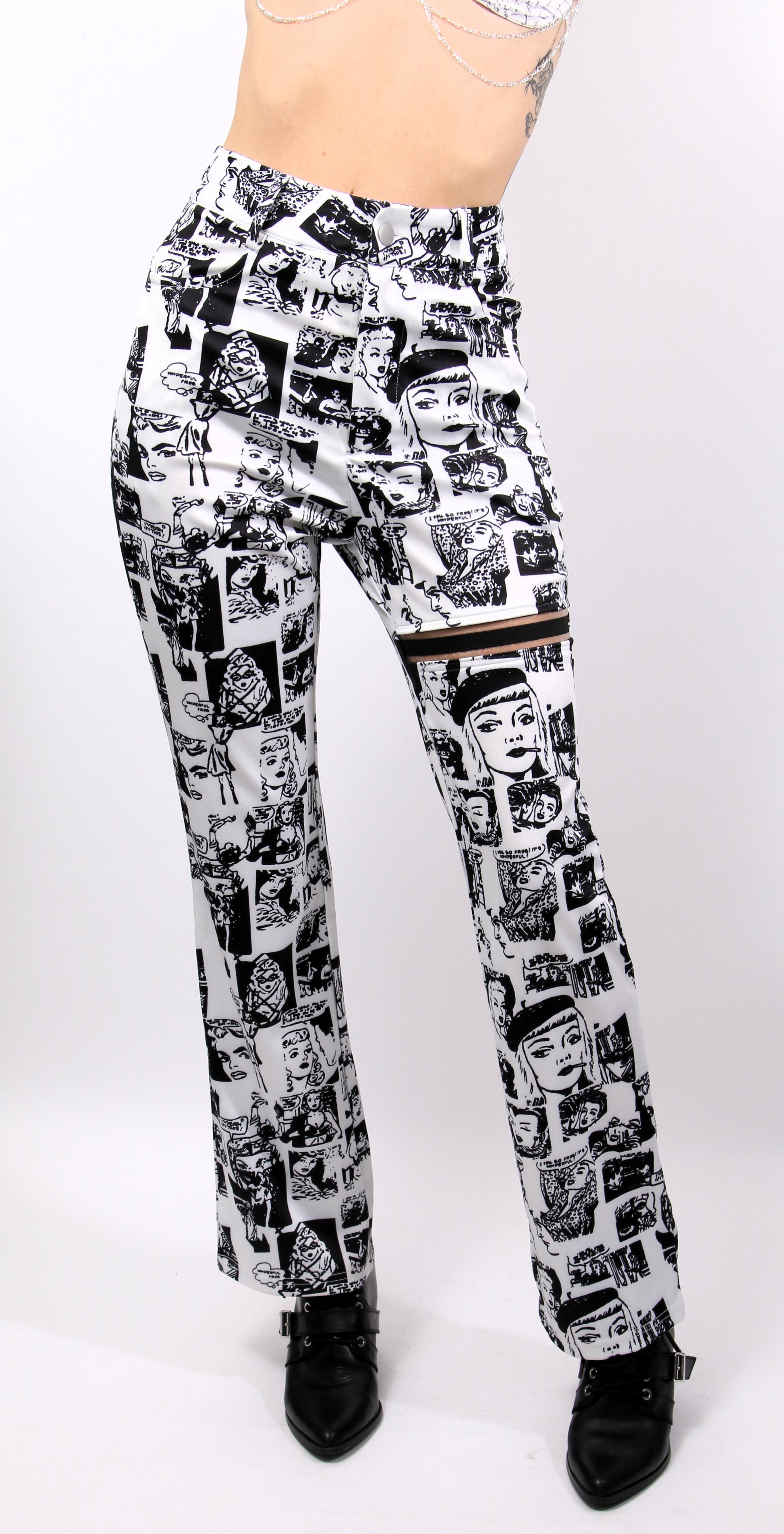 Paris Girl Collage Pants Clothing Venuex S  