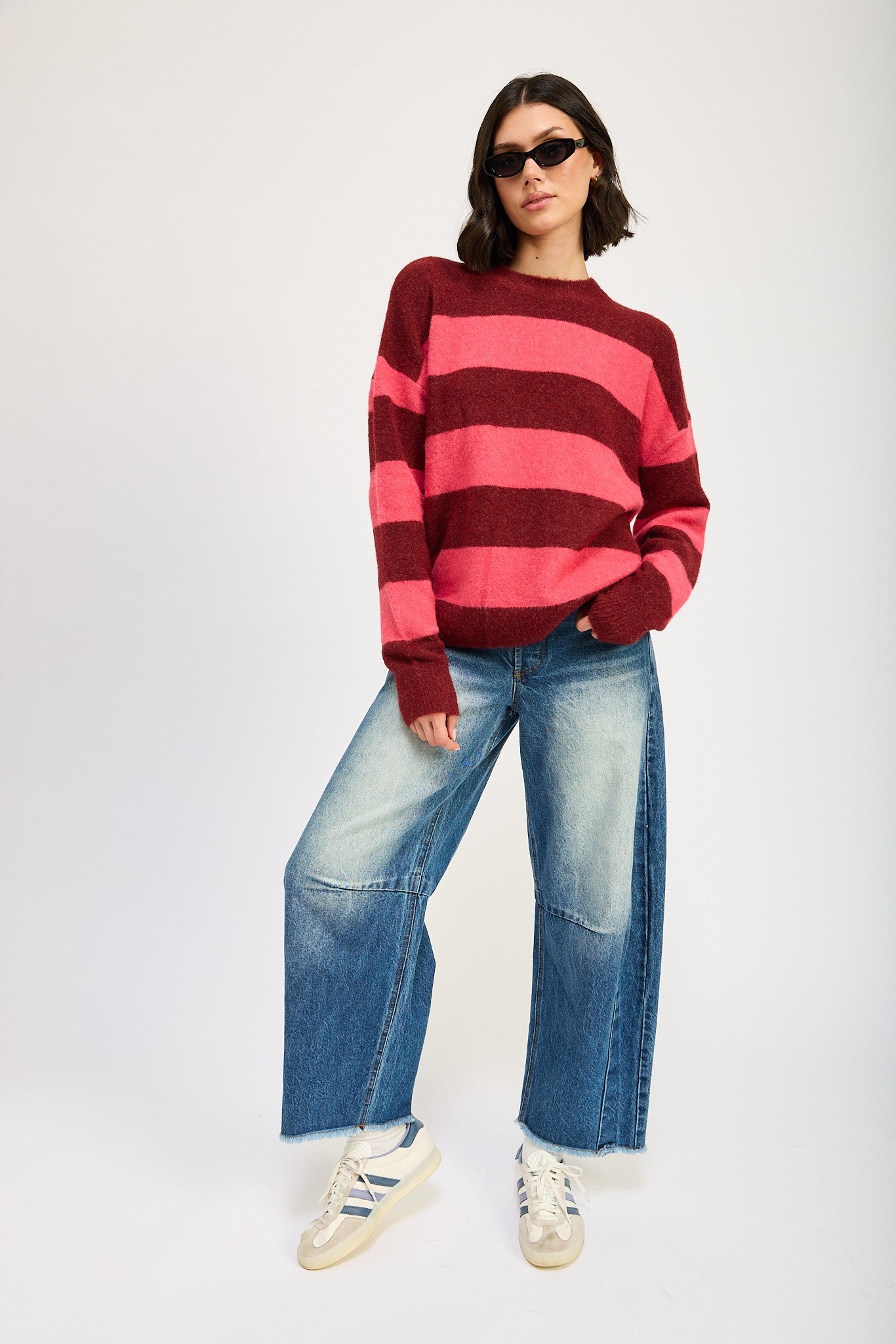 Oversized Striped Jumper Sweater Clothing Emory Park   