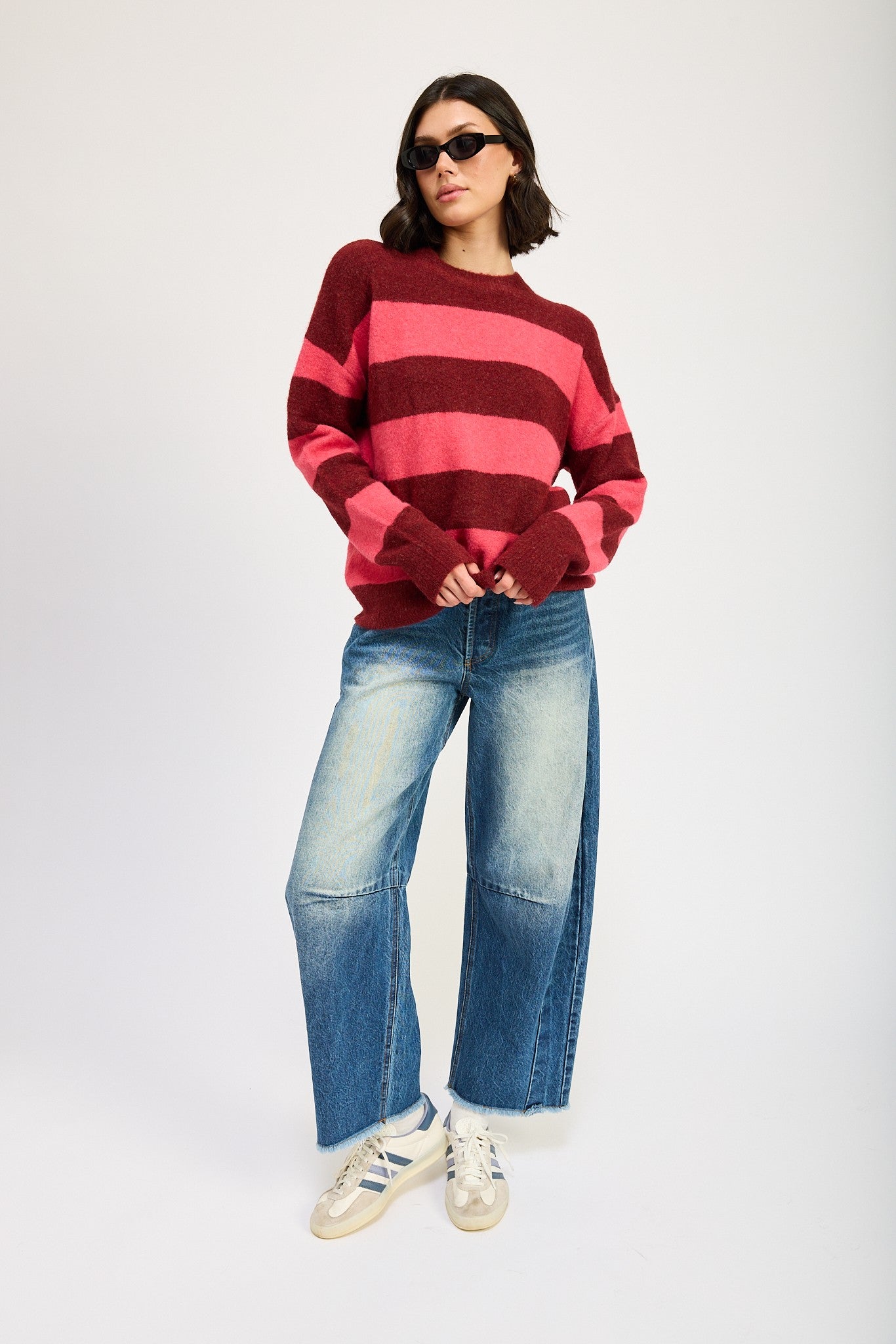 Oversized Striped Jumper Sweater Clothing Emory Park   