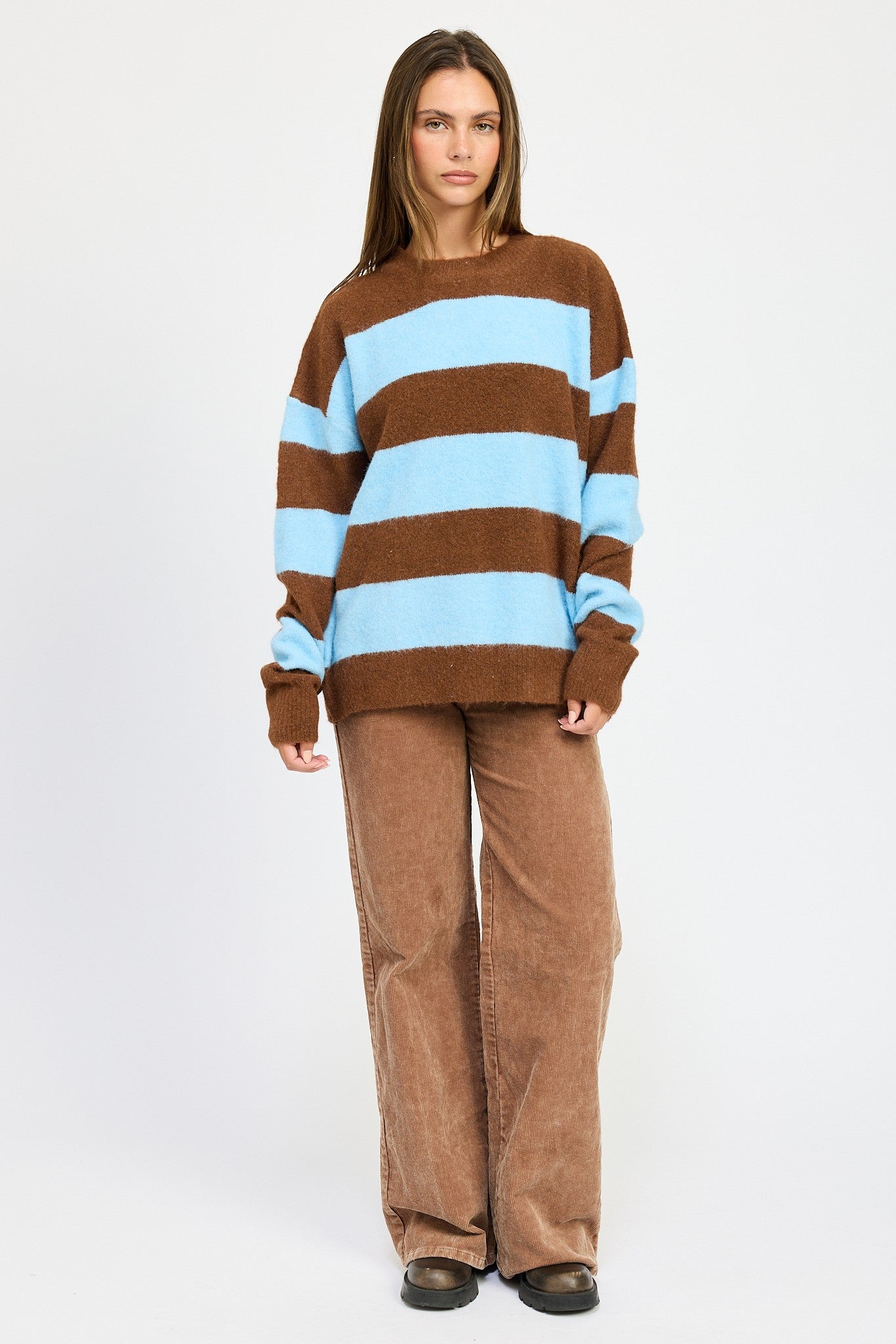 Oversized Striped Jumper Sweater Clothing Emory Park   