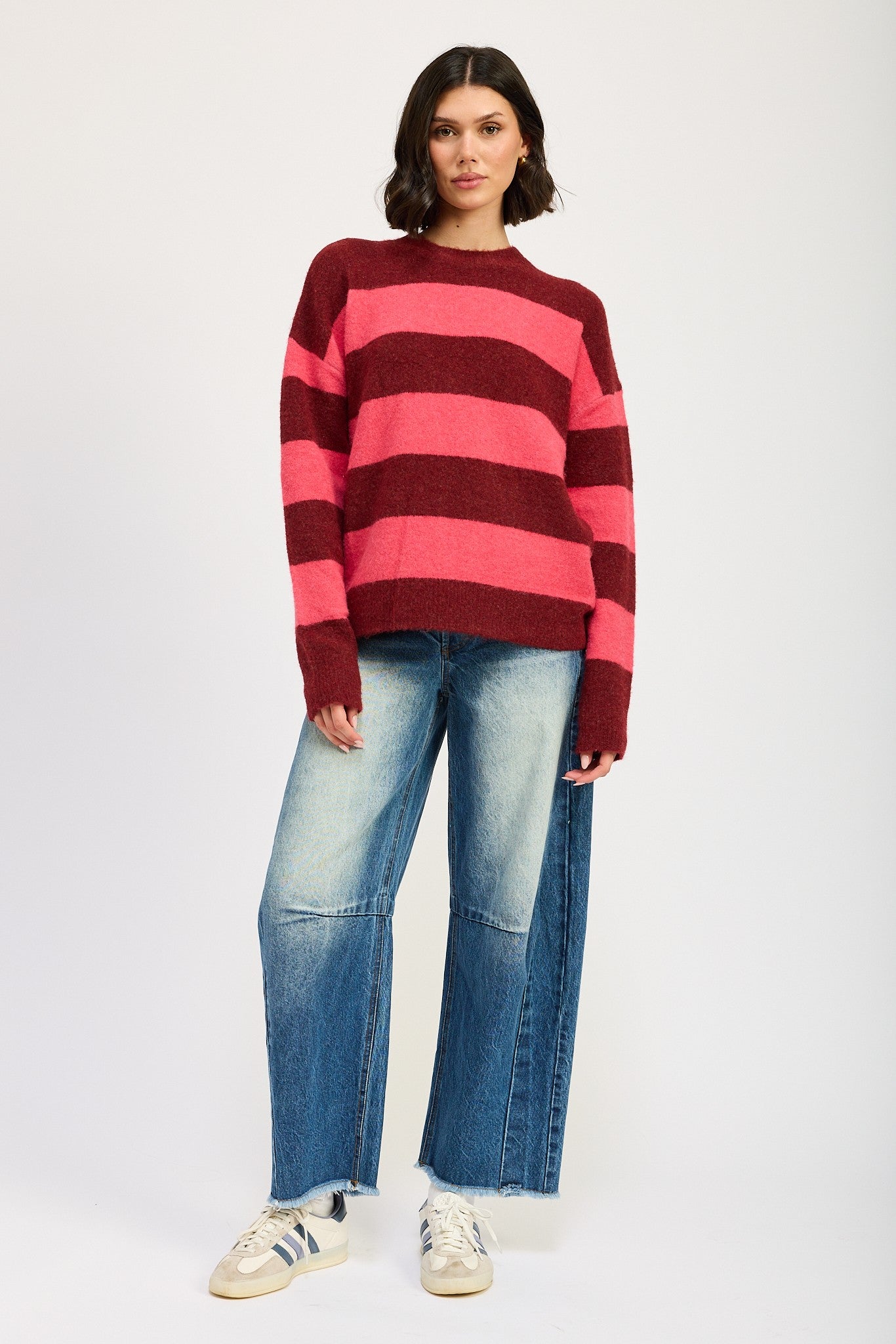 Oversized Striped Jumper Sweater Clothing Emory Park   