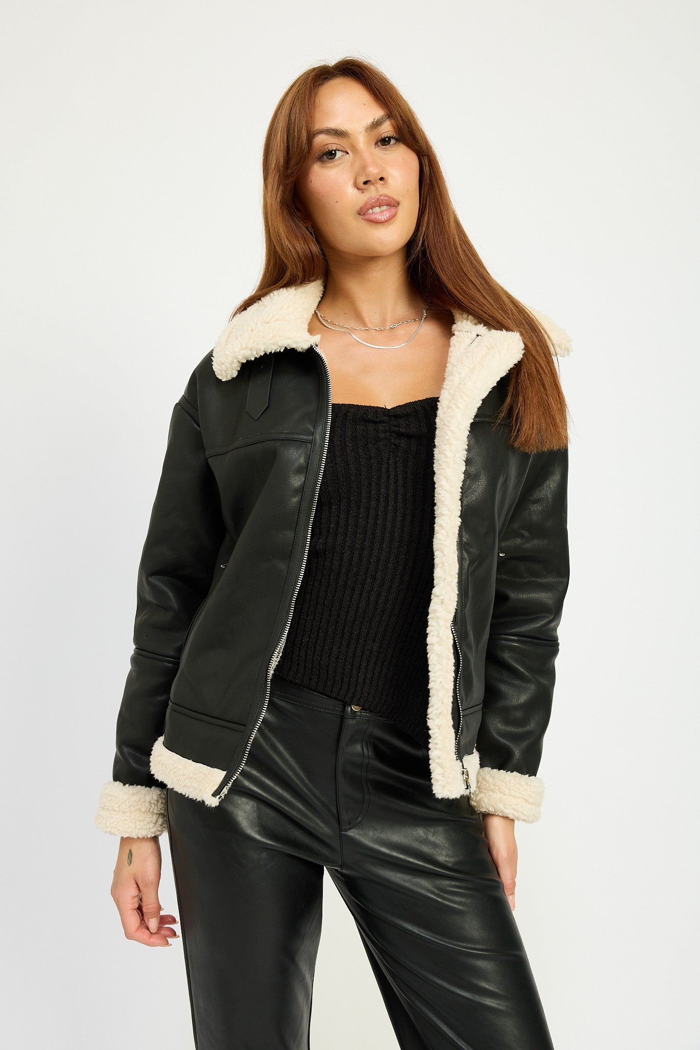 Shearling Moto Jacket Clothing Emory Park   