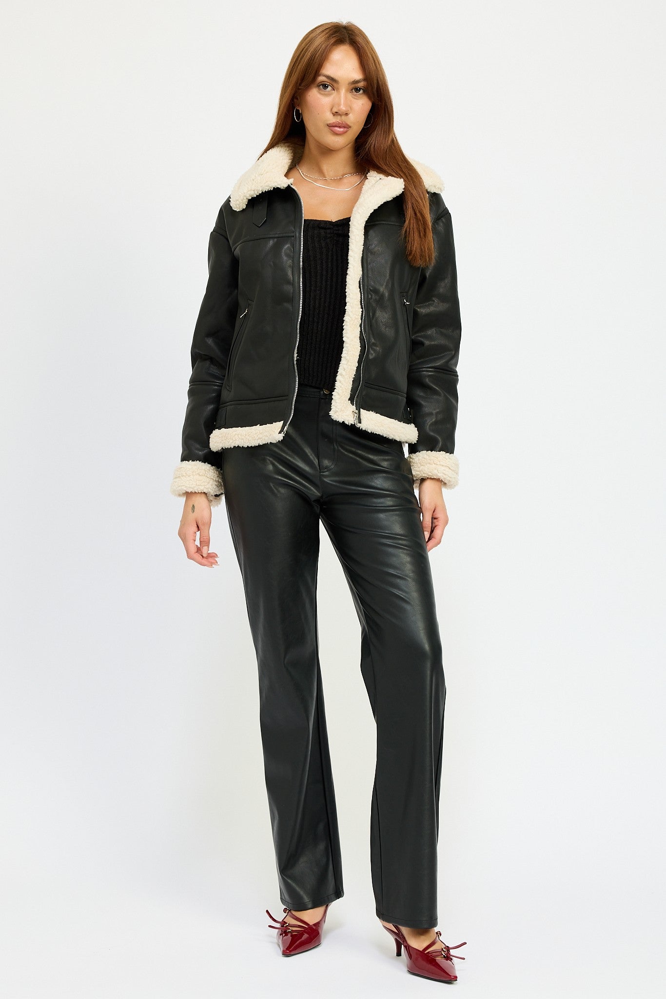 Shearling Moto Jacket Clothing Emory Park   