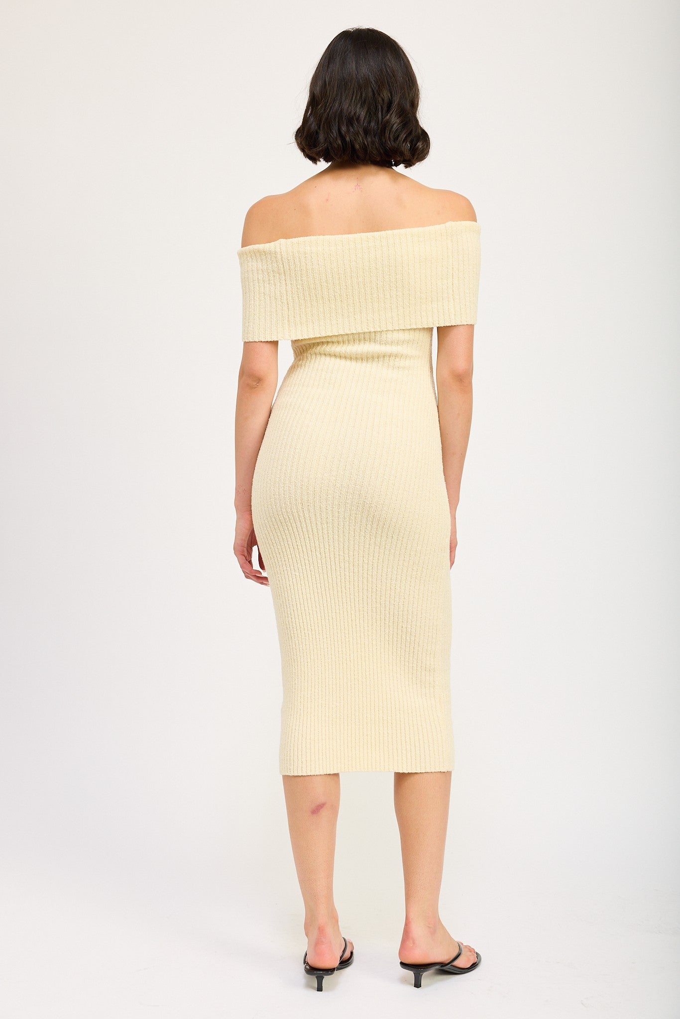 Knit Off Shoulder Bodycon Midi Dress Clothing Emory Park   