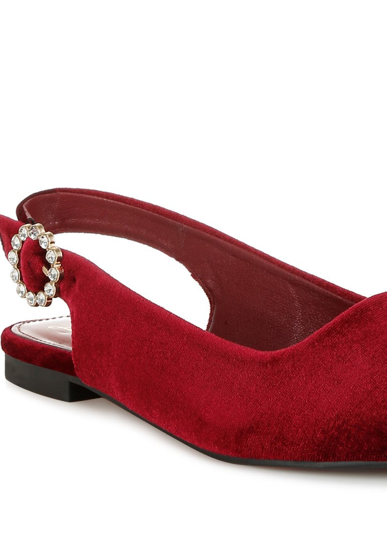 Dolan Velvet Slingback Flat Sandals Shoes Rag Company   