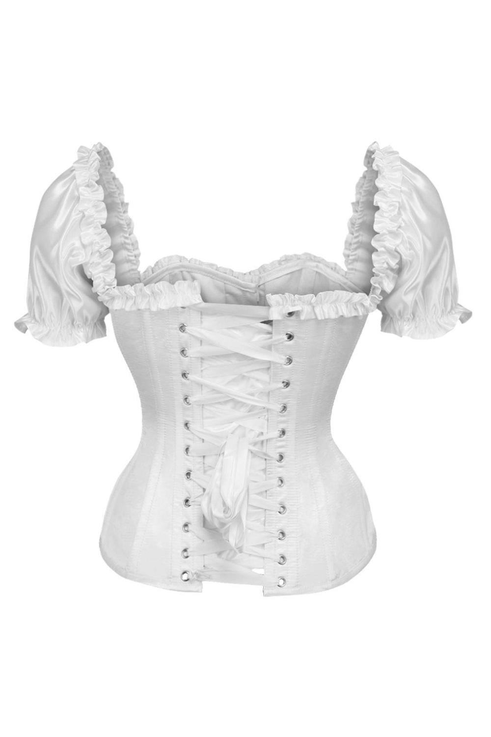 Sabrine Satin Puff sleeve Corset Clothing The Melted Manor   