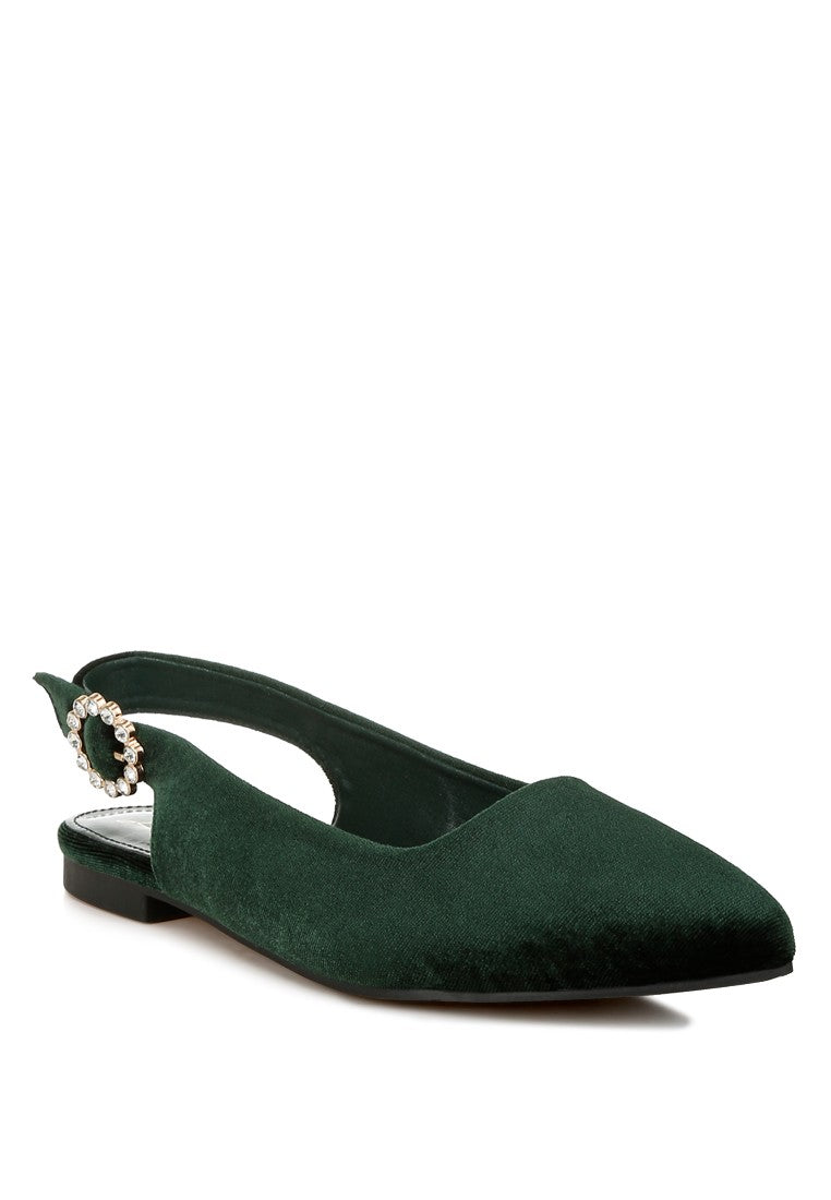 Dolan Velvet Slingback Flat Sandals Shoes Rag Company   