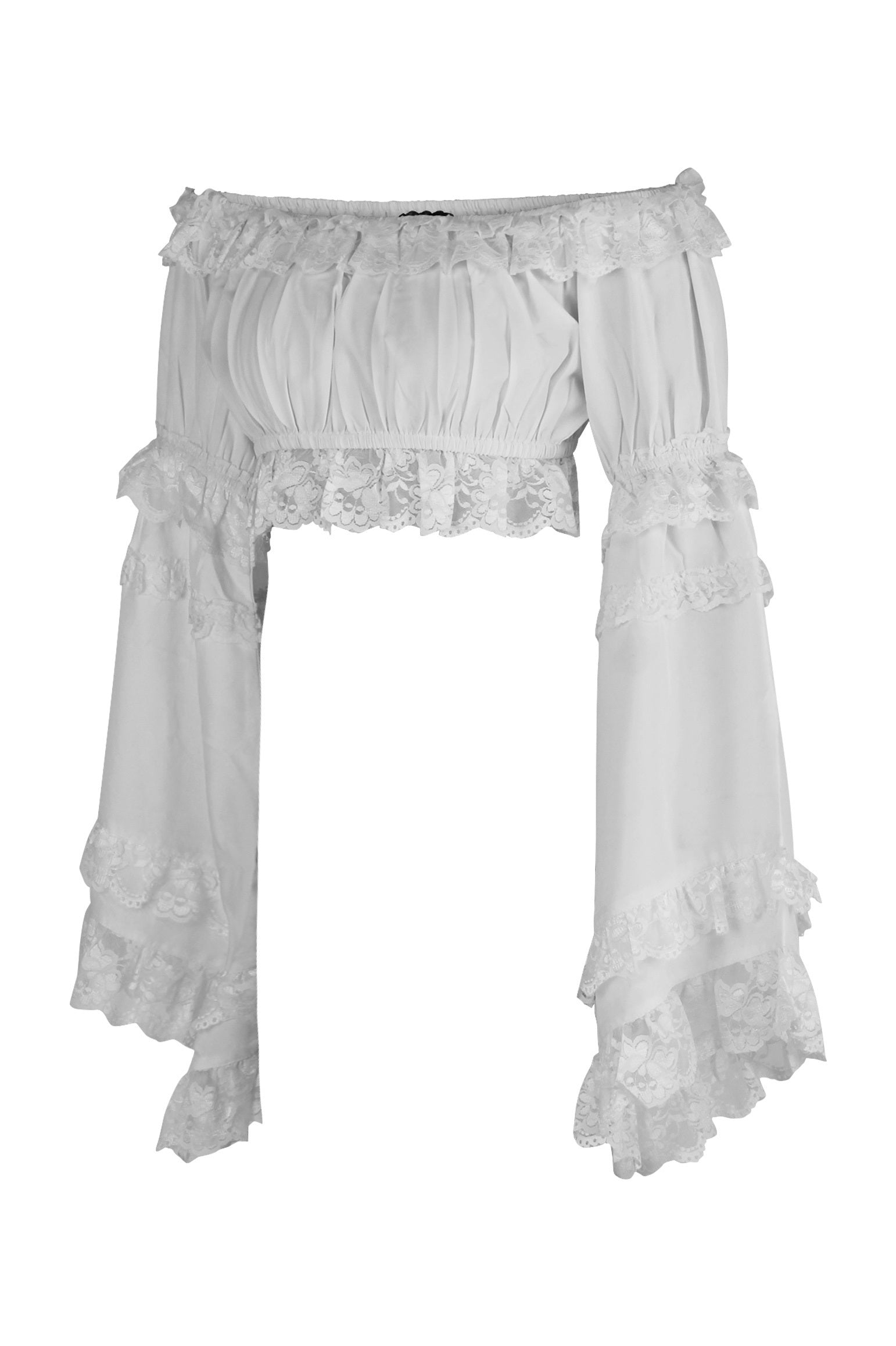 Smocked Flare Sleeve Peasant Top Clothing The Melted Manor   