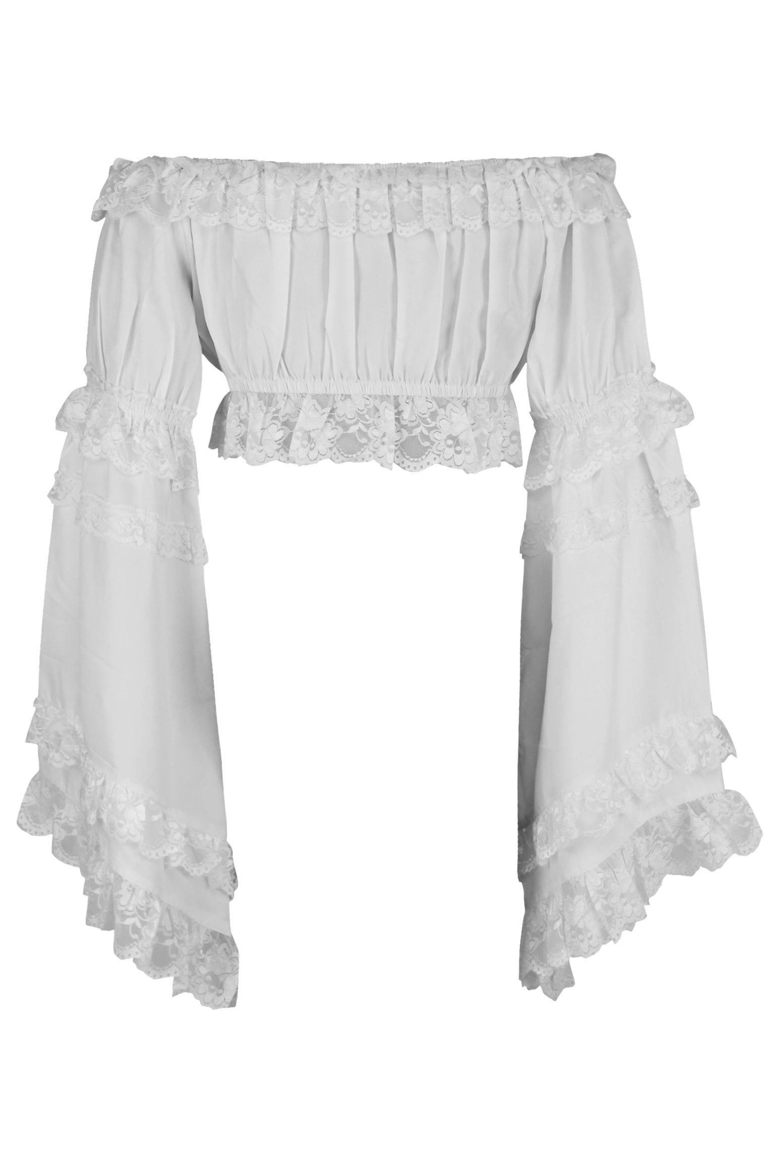 Smocked Flare Sleeve Peasant Top Clothing The Melted Manor   