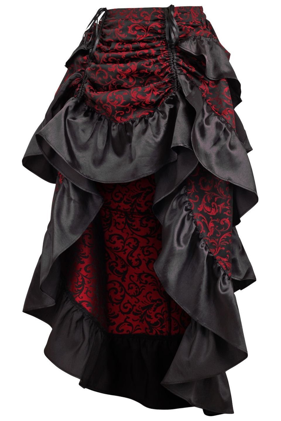 Brocade Adjustable High Low Bustle Skirt Clothing The Melted Manor   