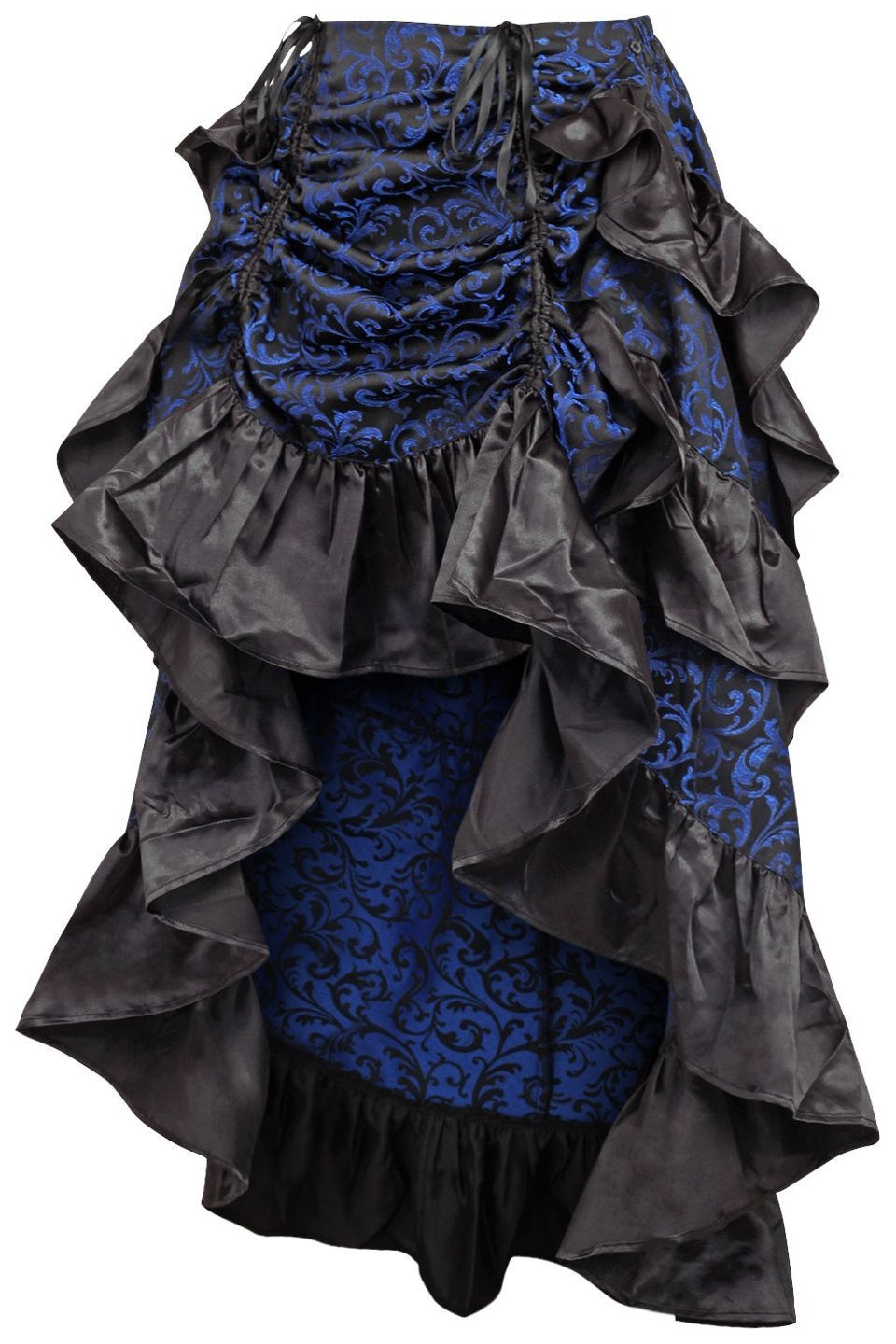 Brocade Adjustable High Low Bustle Skirt Clothing The Melted Manor   