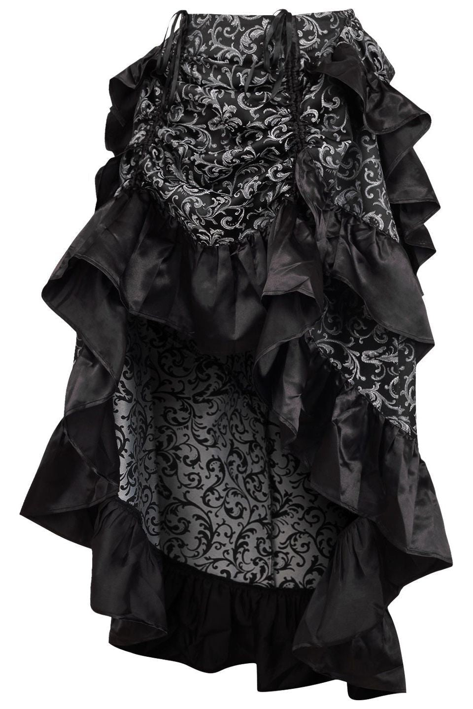 Brocade Adjustable High Low Bustle Skirt Clothing The Melted Manor   