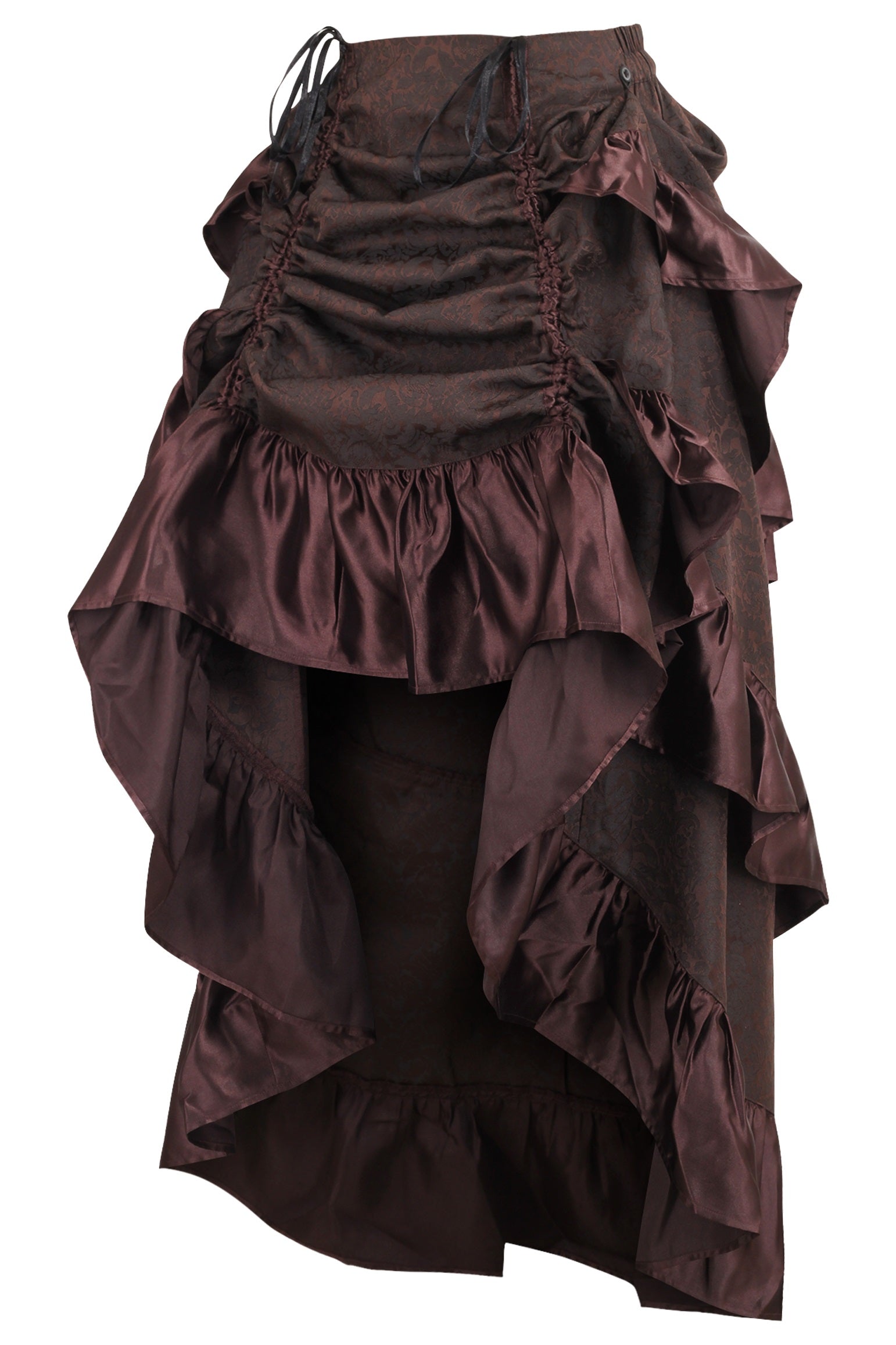 Brocade Adjustable High Low Bustle Skirt Clothing The Melted Manor   