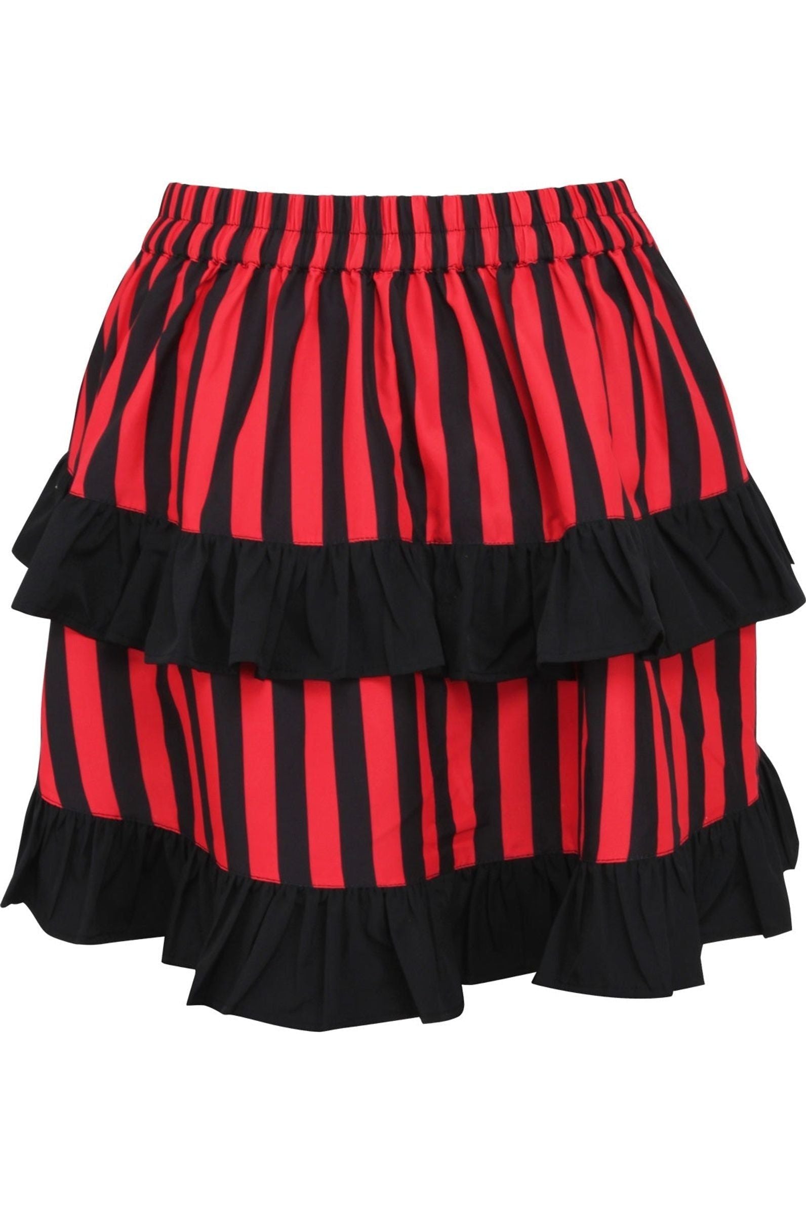 Mini Striped Ruched Bustle Skirt Clothing The Melted Manor   