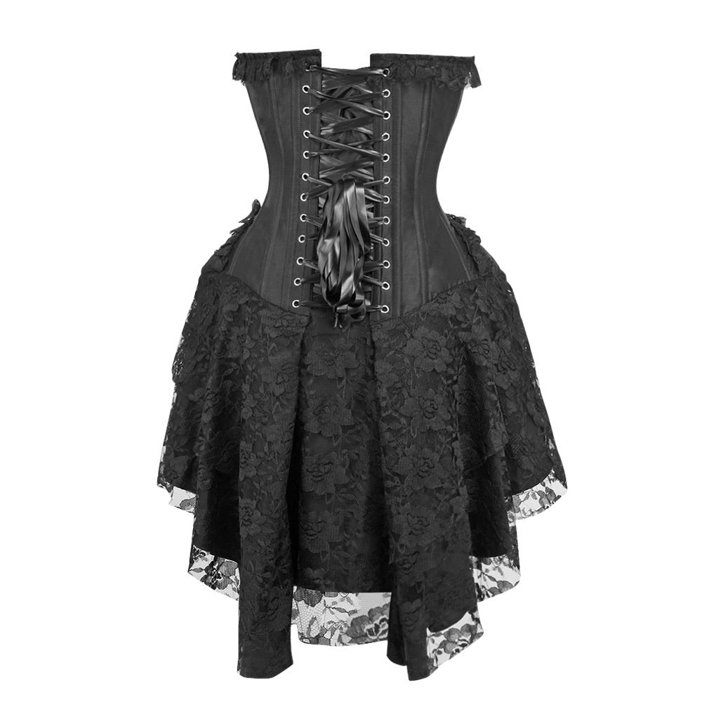 Adora Strapless Victorian Lace Corset Dress Clothing The Melted Manor   