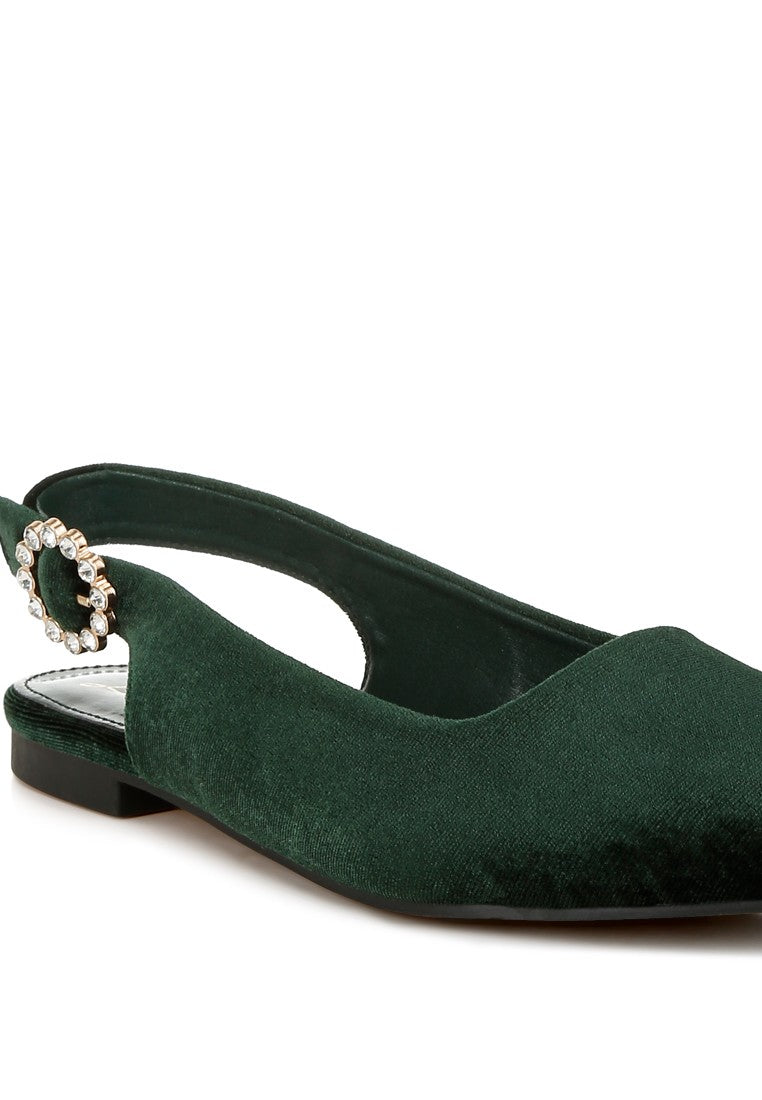 Dolan Velvet Slingback Flat Sandals Shoes Rag Company   