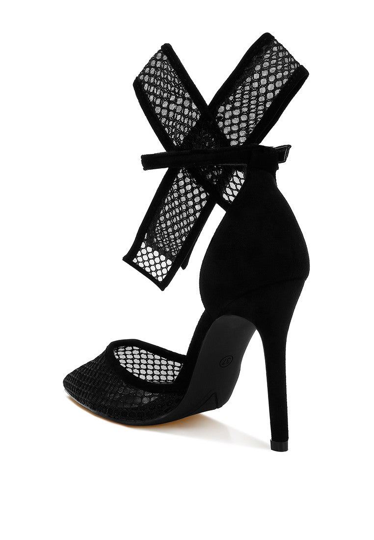 Regenta Big Bow Detail Stiletto Sandals Shoes Rag Company   