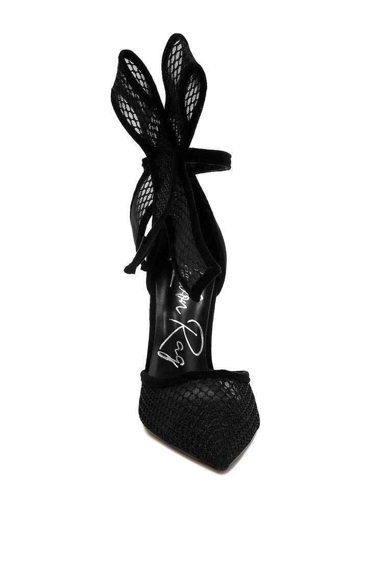 Regenta Big Bow Detail Stiletto Sandals Shoes Rag Company   