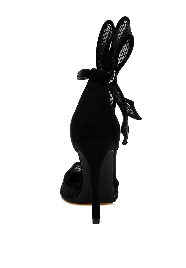 Regenta Big Bow Detail Stiletto Sandals Shoes Rag Company   