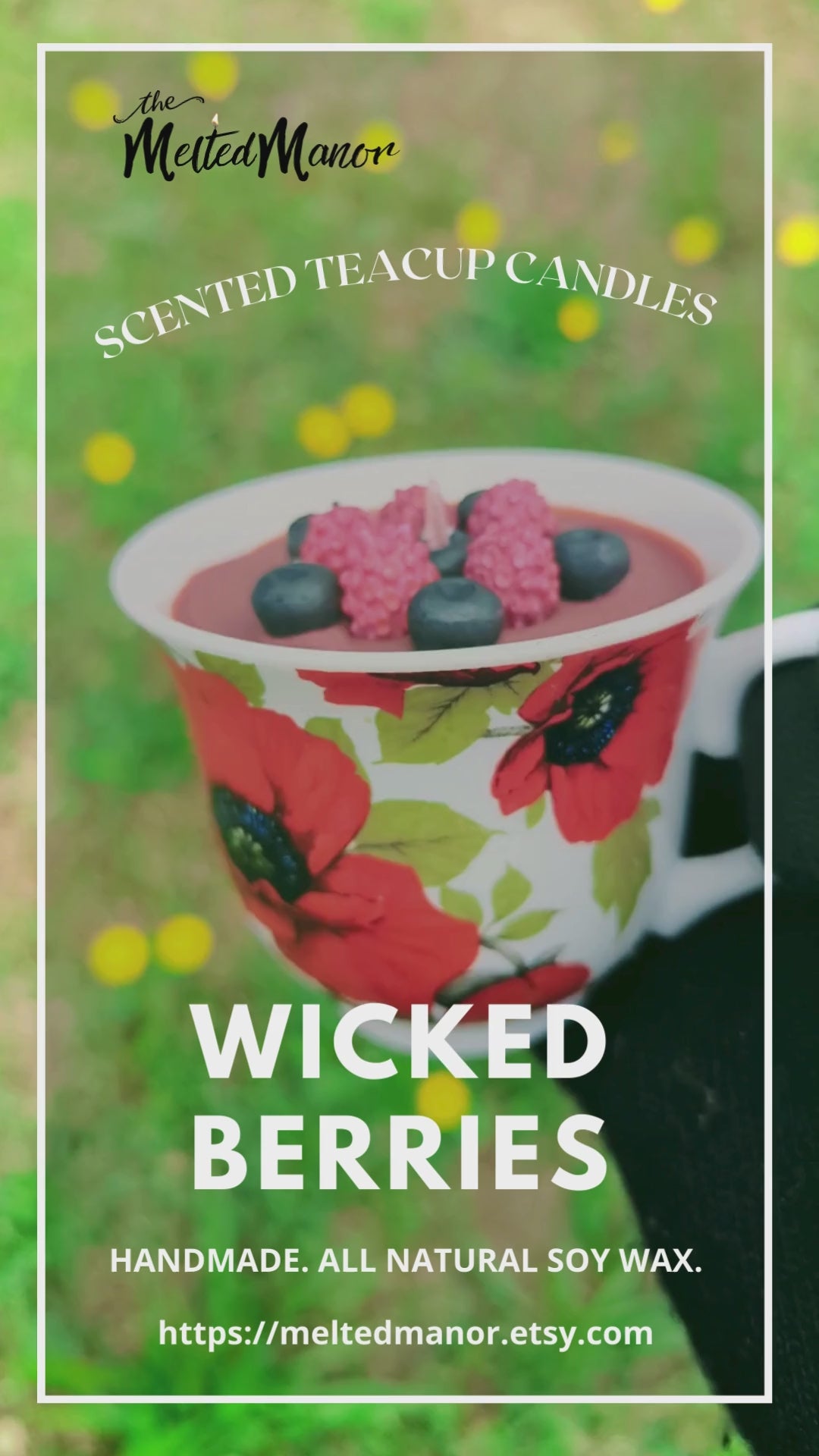 Wicked Berries Scented Candle | 6oz Soy Teacup Candle candle The Melted Manor